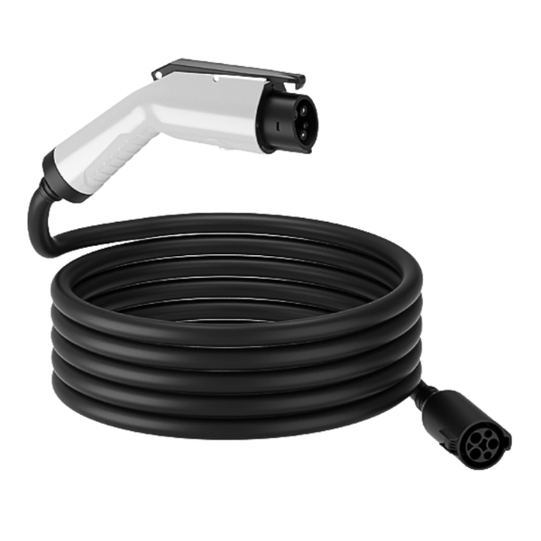 A2Z J1772 to J1772 AC extension cord, coiled cable view
