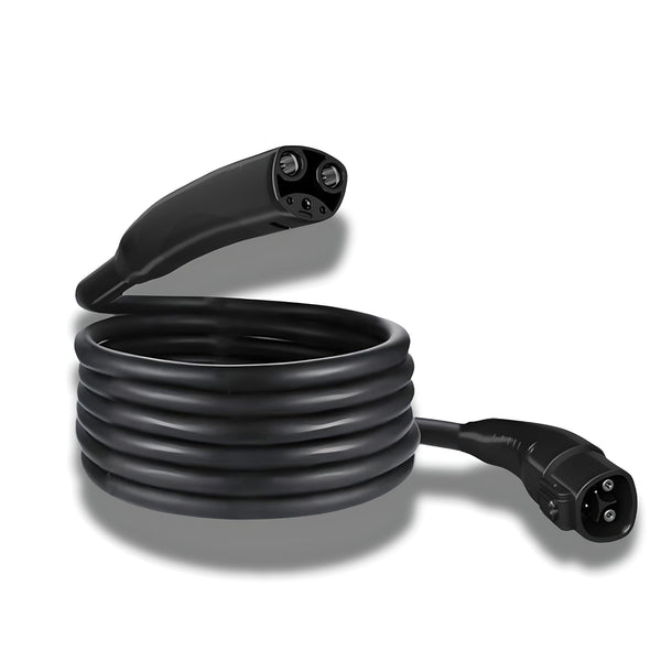 A2Z NACS to NACS AC extension cord, coiled cable view