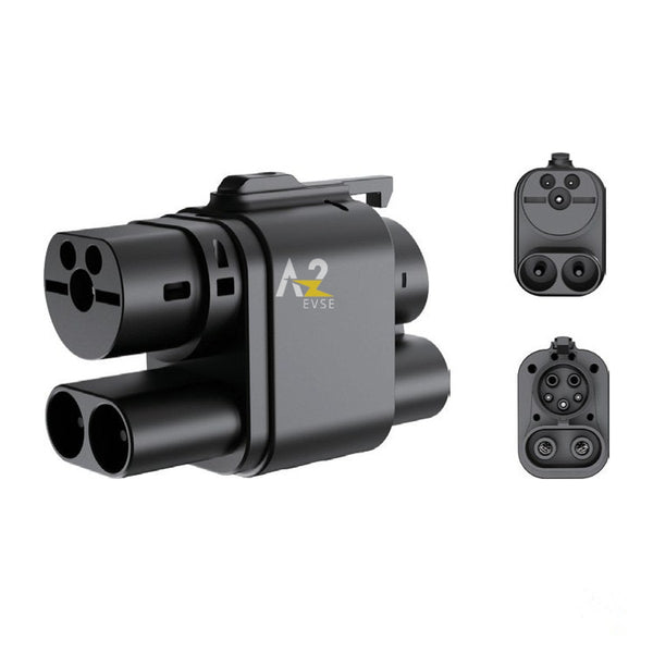 A2Z EVSE CCS2 to CCS1 DC Adapter with lock — product photo