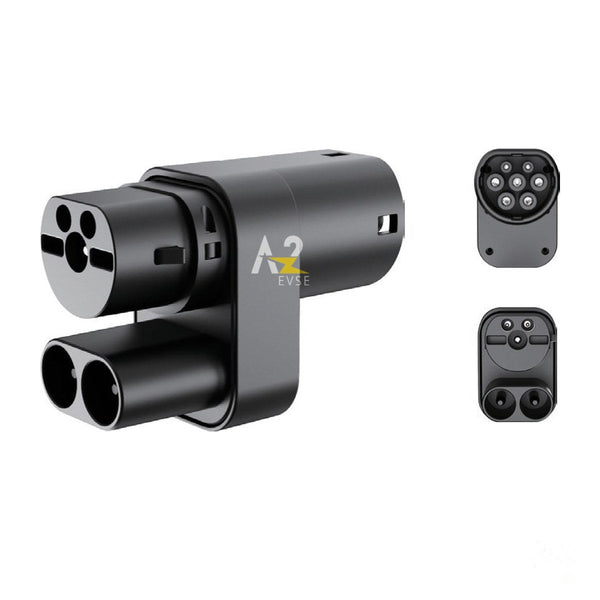 A2Z EVSE CCS2 to Type 2 DC Adapter — product photo