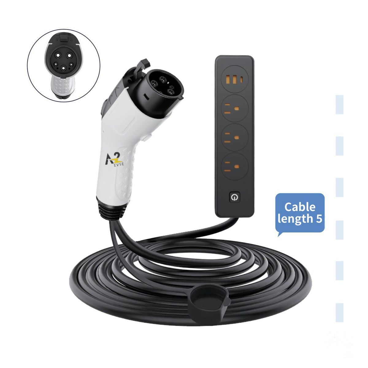 A2Z EVSE J1772 Discharge Gun + Power Strip — product photo